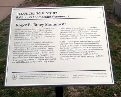 Roger B. Taney Monument Marker. Click for full size. Roger B. Taney Monument Marker image. Click for full size.