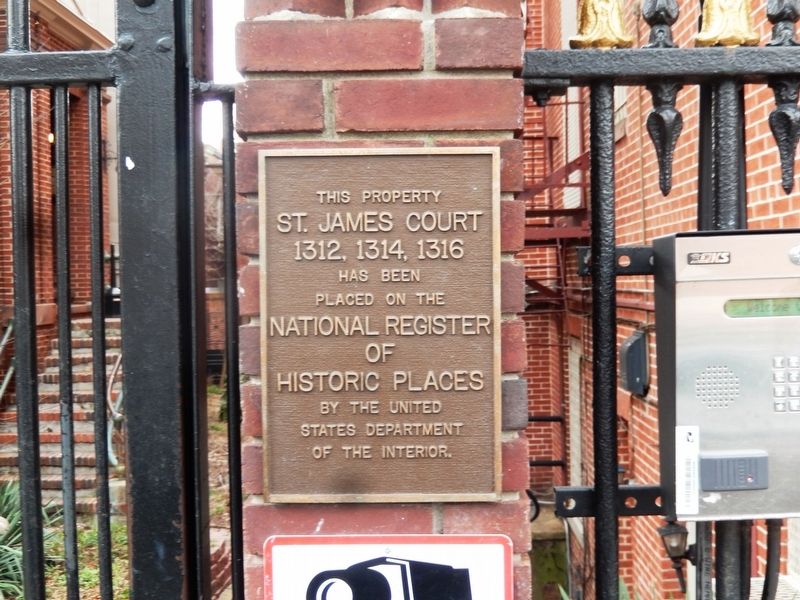 St. James Court Marker. Click for full size. St. James Court Marker image. Click for full size.