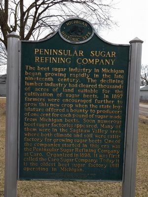 Peninsular Sugar Refining Company Marker - Side 1 image. Click for full size.