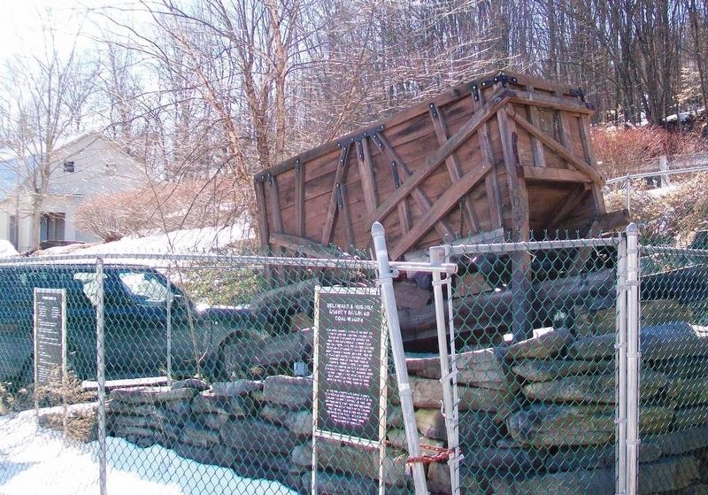 Delaware & Hudson Gravity Railroad Coal Wagon and Markers. Click for full size. Delaware & Hudson Gravity Railroad Coal Wagon and Markers image. Click for full size.