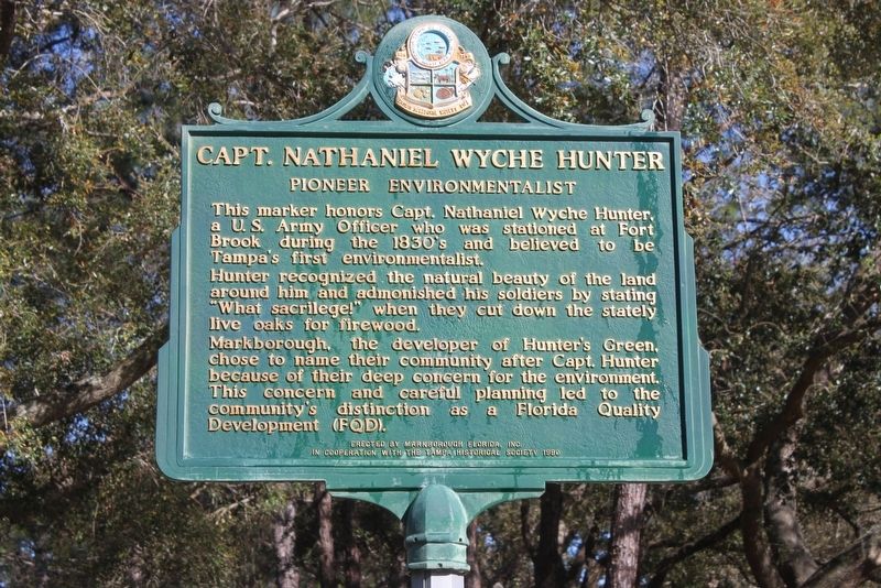 Capt. Nathaniel Wyche Hunter Marker image. Click for full size.