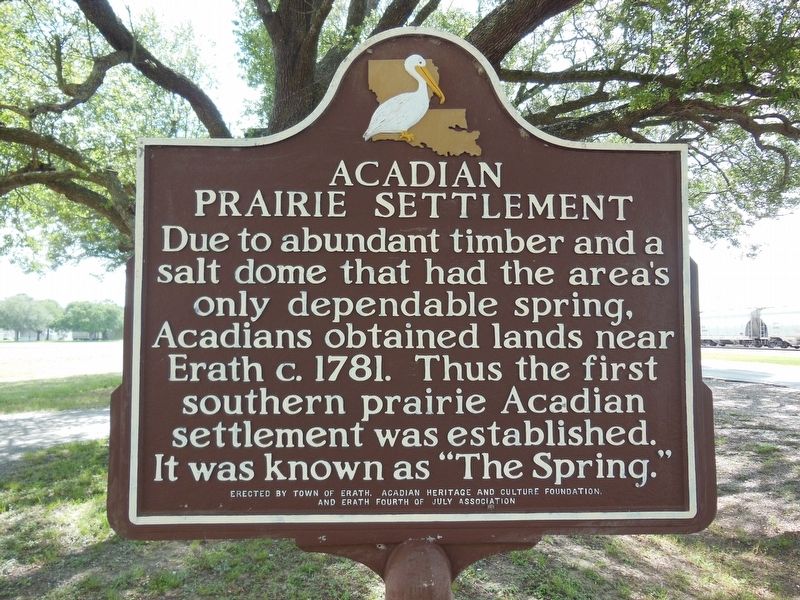 Acadian Prairie Settlement Marker image. Click for full size.