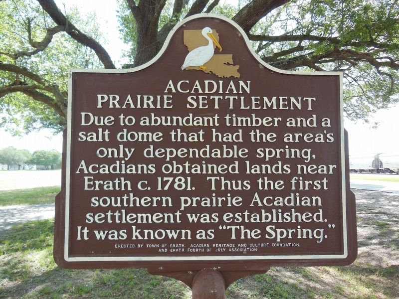 Acadian Prairie Settlement Marker. Click for full size. Acadian Prairie Settlement Marker image. Click for full size.