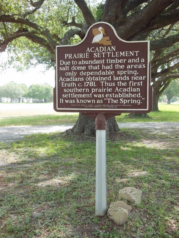 Acadian Prairie Settlement Marker (<b><i>tall view</b></i>). Click for full size. Acadian Prairie Settlement Marker (<b><i>tall view</b></i>) image. Click for full size.