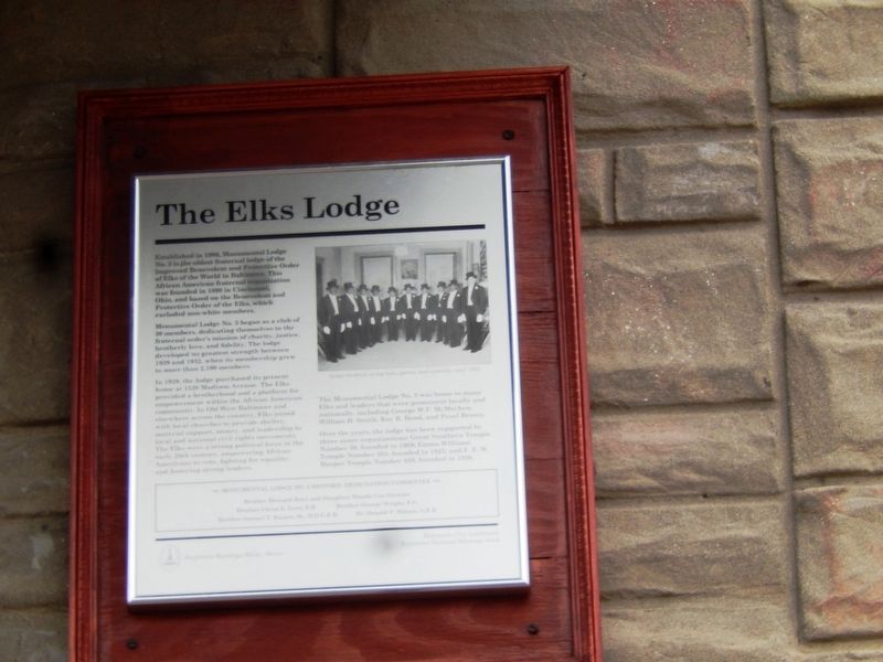 The Elks Lodge Marker image. Click for full size.