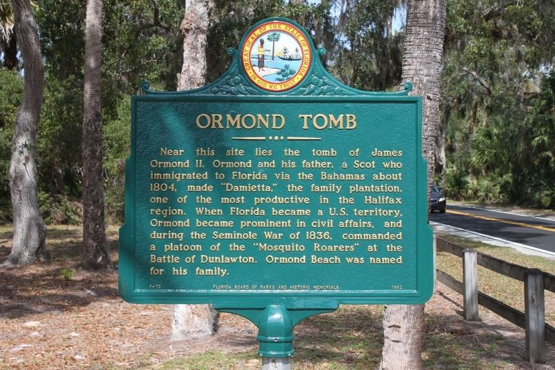 Ormond Tomb Marker. Click for full size. Ormond Tomb Marker image. Click for full size.