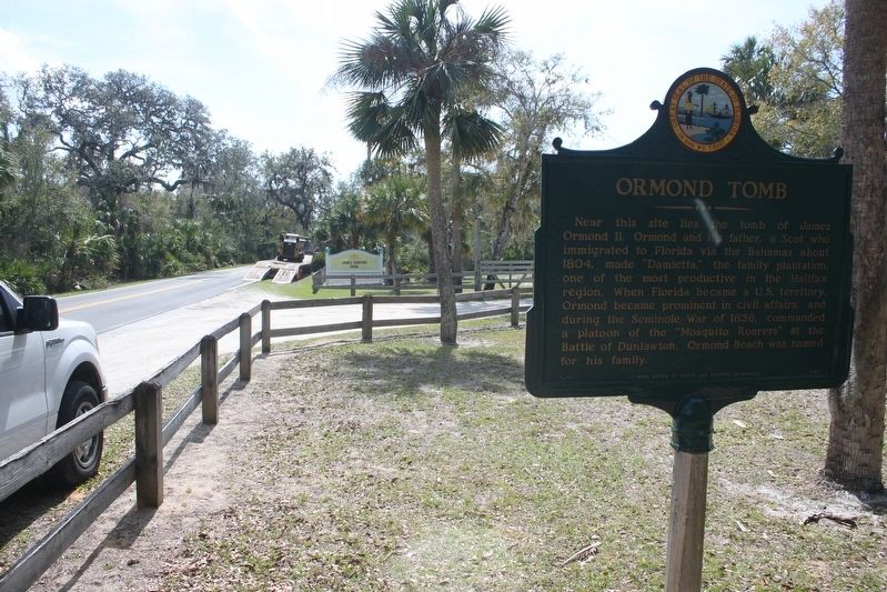 Ormond Tomb Marker looking south along Old Dixie Highway image. Click for full size.