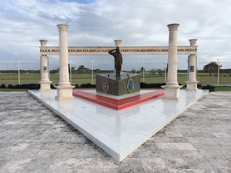 Mexican Air Force Expeditionary Squadron 201 Memorial Marker. Click for full size. Mexican Air Force Expeditionary Squadron 201 Memorial Marker image. Click for full size.