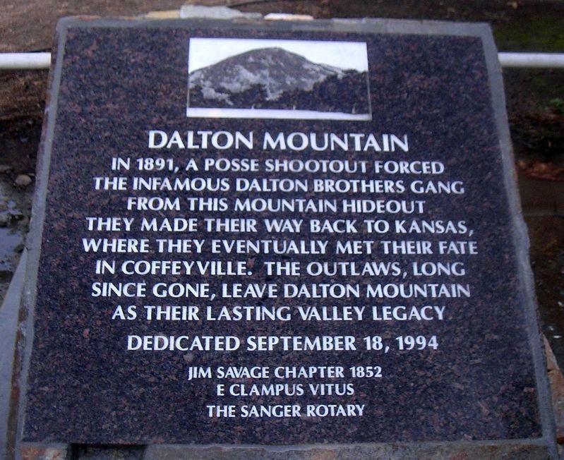 Dalton Mountain Marker. Click for full size. Dalton Mountain Marker image. Click for full size.