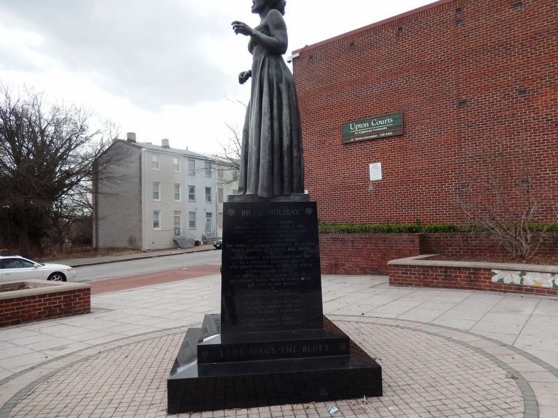 Billie Holiday Monument. Marker-Right side image. Click for full size.