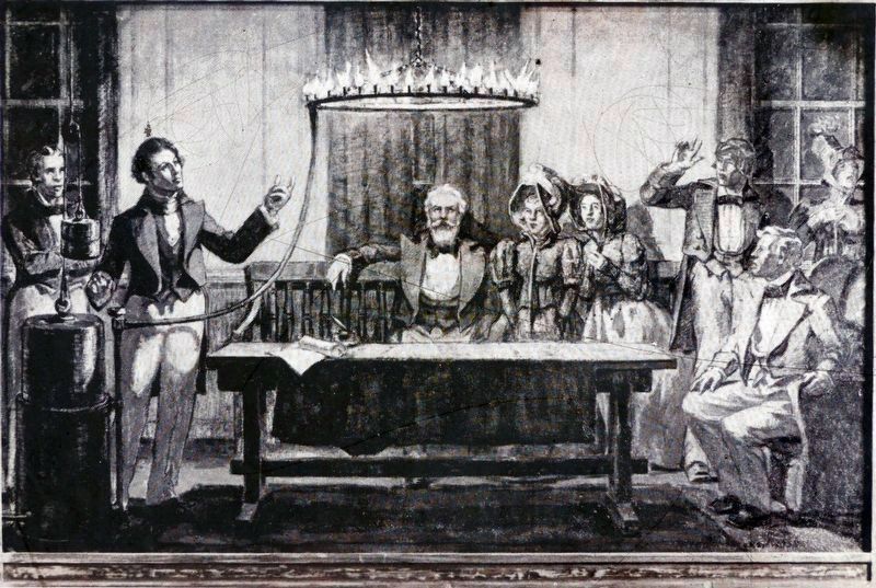 Peale's demonstration of Gas Lighting - 1833 by Robert McGill Mackall image. Click for full size.