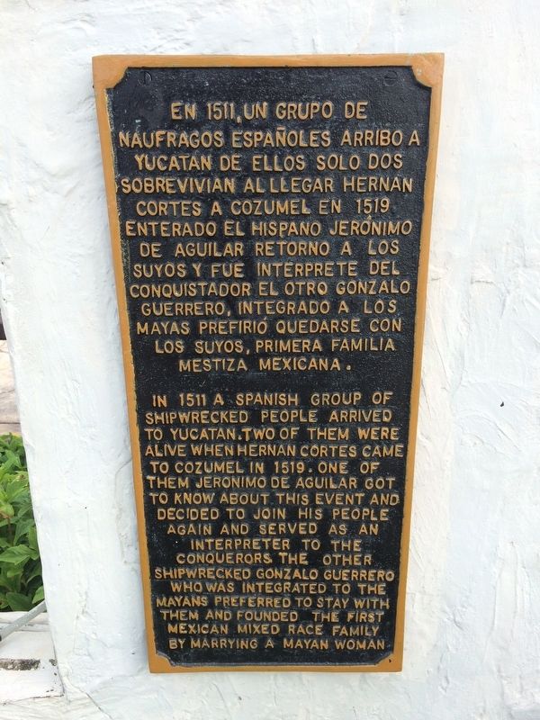 Monument to Gonzálo Guerrero Marker. Click for full size. Monument to Gonzálo Guerrero Marker image. Click for full size.