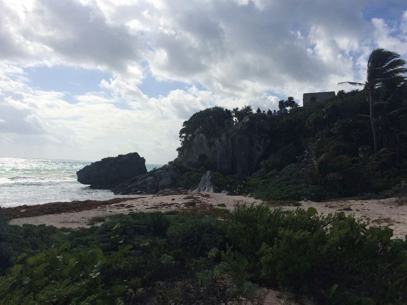 Possible location of the port at Tulum near the marker image. Click for full size.