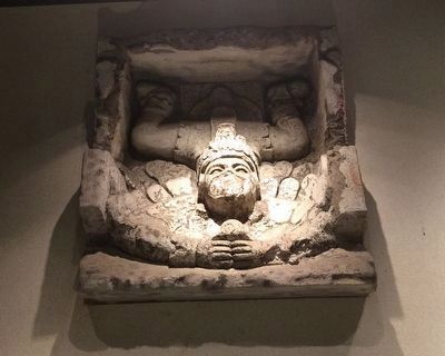 The "Descending God" at the National Museum of Anthropology in Mexico City. image. Click for full size.