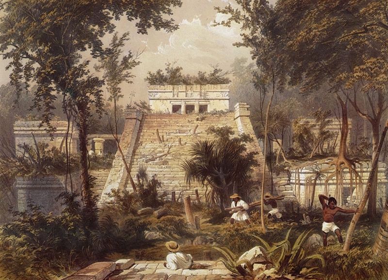 Frank Catherwood's 1844 lithograph of The Castle.. Click for full size. Frank Catherwood's 1844 lithograph of The Castle. image. Click for full size.