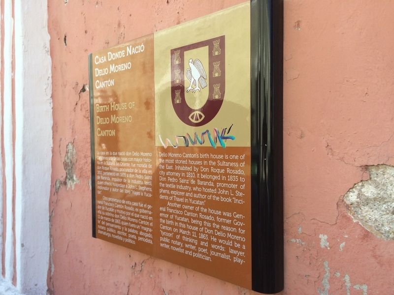 Birth House of Delio Moreno Cantón Marker. Click for full size. Birth House of Delio Moreno Cantón Marker image. Click for full size.