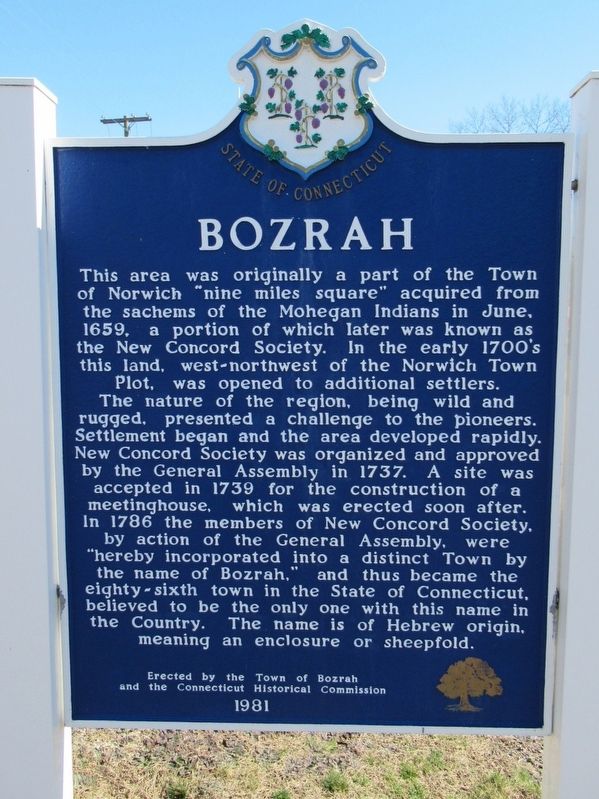 Bozrah Marker image. Click for full size.