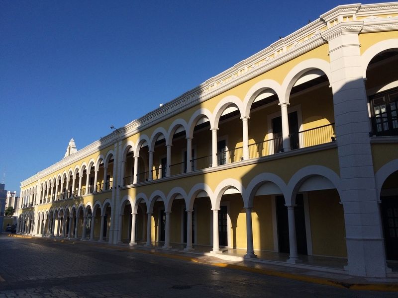The nearby reconstructed Campeche Library and Cultural Center image. Click for full size.