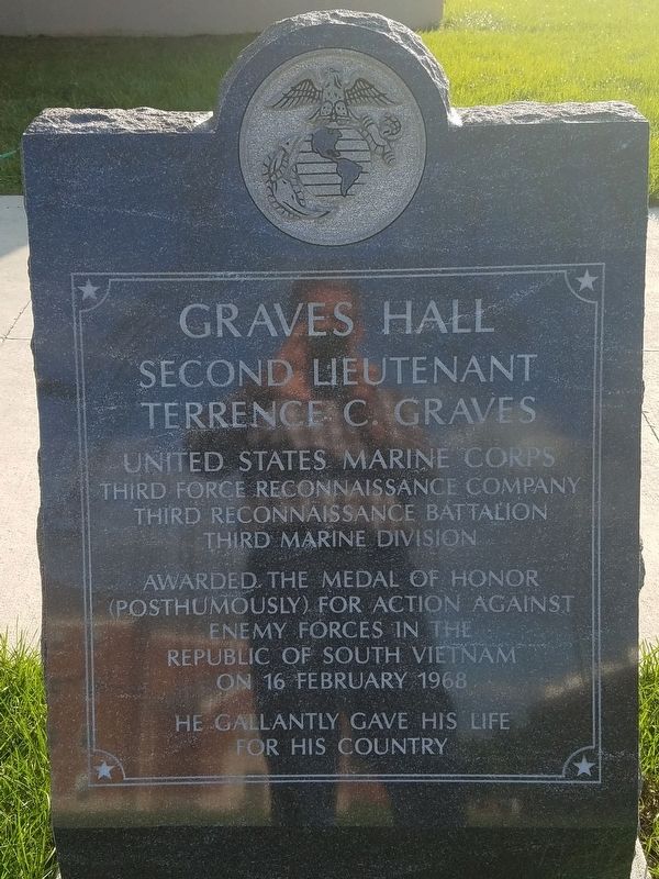 Graves Hall Marker image. Click for full size.