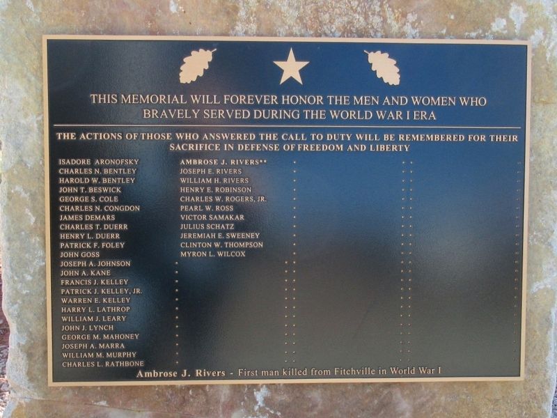 Bozrah World War I Monument. Click for full size. Bozrah World War I Monument image. Click for full size.