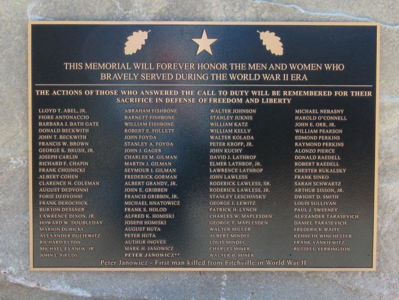 Bozrah World War II Monument. Click for full size. Bozrah World War II Monument image. Click for full size.