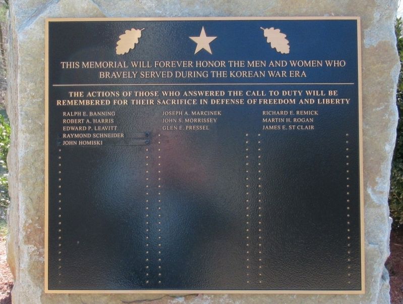 Bozrah Korean War Monument image. Click for full size.