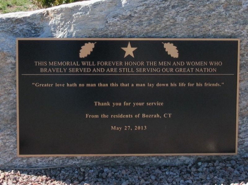 Bozrah Veterans Monument image. Click for full size.