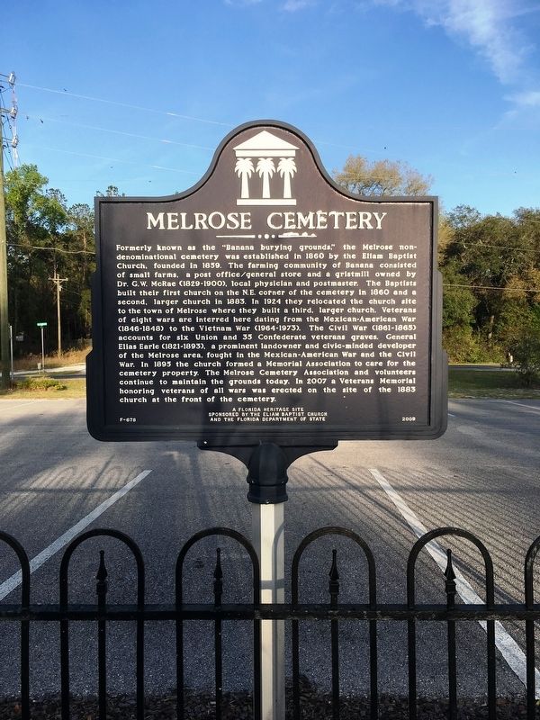 Melrose Cemetery Marker image. Click for full size.