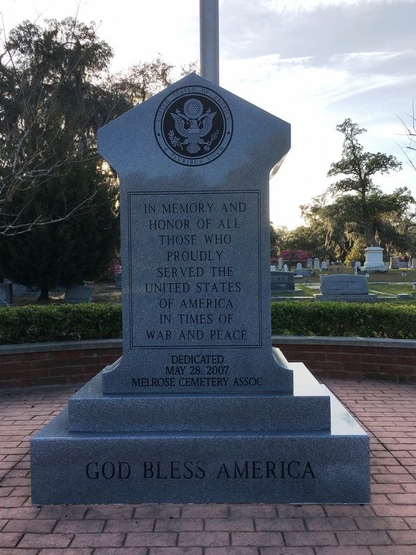 Melrose Cemetery Veterans Memorial image. Click for full size.