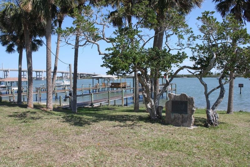 Site of Old Stone Wharf Marker and surrounding area image. Click for full size.