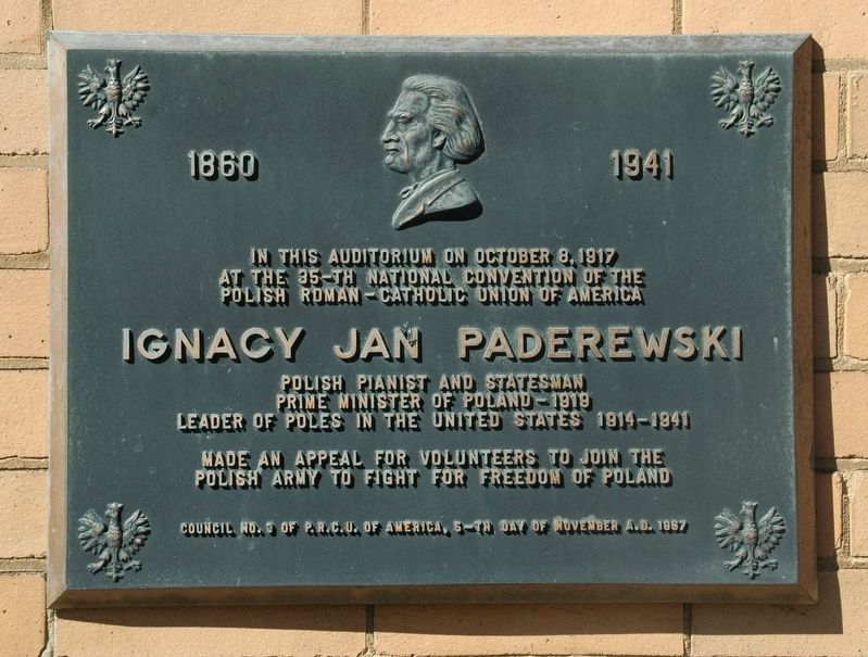 Ignacy Jan Paderewski Marker image. Click for full size.