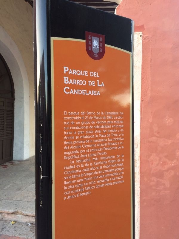 Park of the Neighborhood of the Candelaria Marker image. Click for full size.