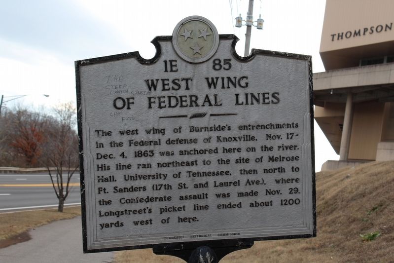 West Wing of Federal Lines Marker image. Click for full size.