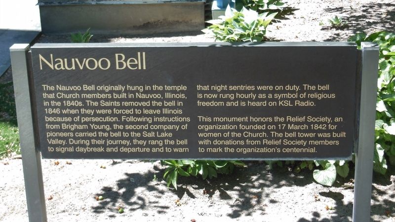 Nauvoo Bell Marker image. Click for full size.