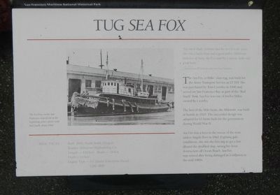 Tug <i>Sea Fox</i> Marker. Click for full size. Tug <i>Sea Fox</i> Marker image. Click for full size.