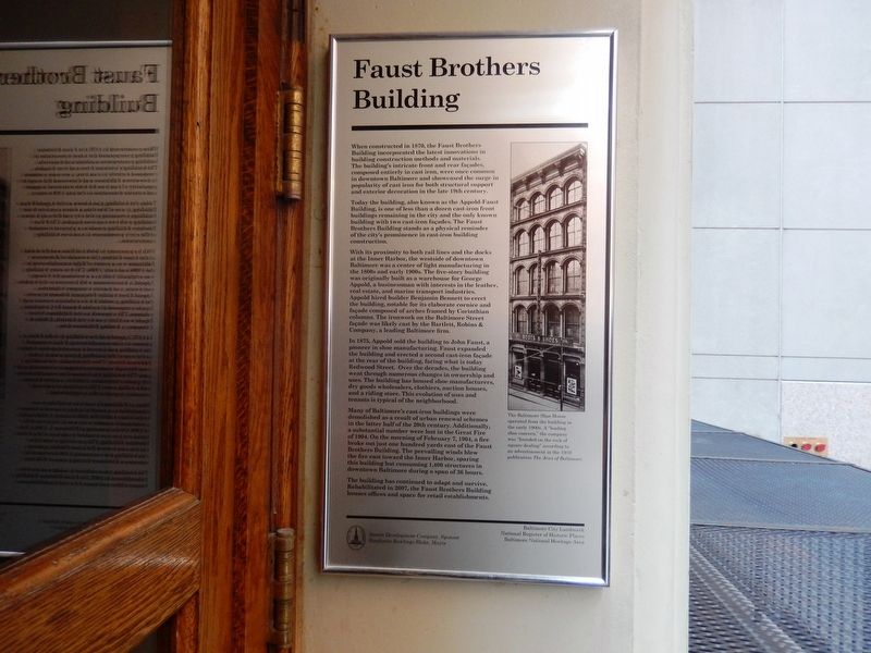 Faust Brothers Building Marker image. Click for full size.
