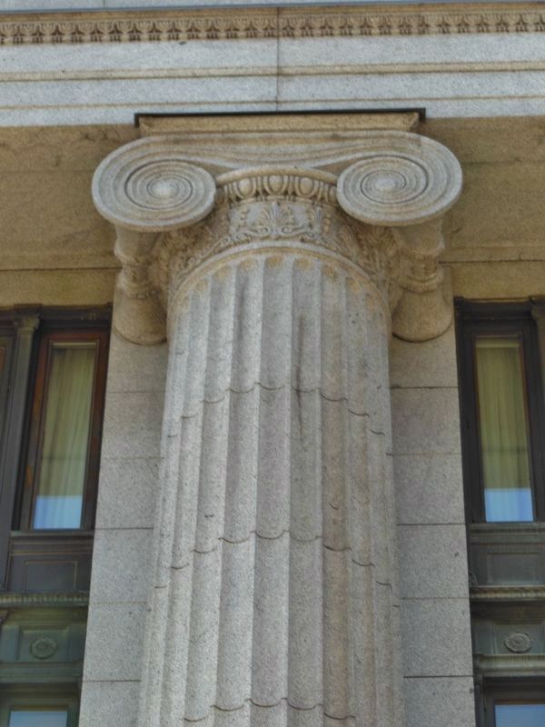 Church Administration Building Granite Pilaster Detail image. Click for full size.