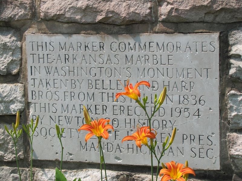 Arkansas Marble in Washington’s Monument Marker. Click for full size. Arkansas Marble in Washington’s Monument Marker image. Click for full size.