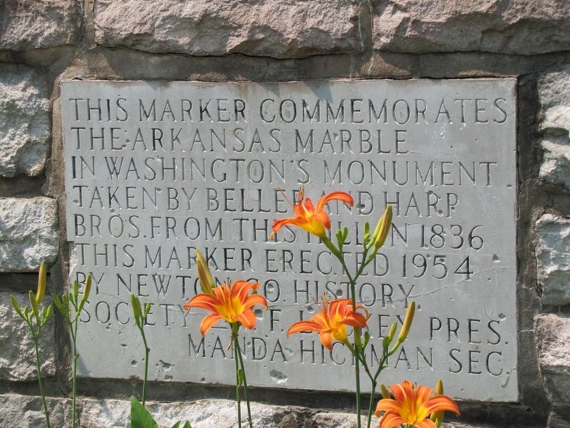 Arkansas Marble in Washingtons Monument Marker image. Click for full size.