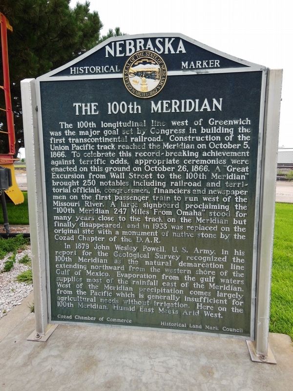The 100th Meridian Marker image. Click for full size.