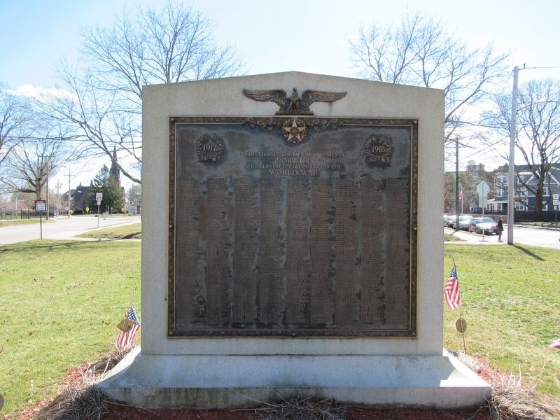 Norwich World War I Monument. Click for full size. Norwich World War I Monument image. Click for full size.