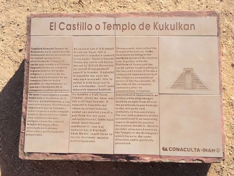 The Castle or Temple of Kukulcán Marker. Click for full size. The Castle or Temple of Kukulcán Marker image. Click for full size.