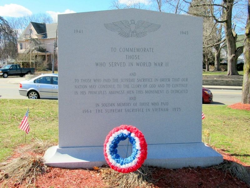 Norwich World War II & Korean War Monument image. Click for full size.