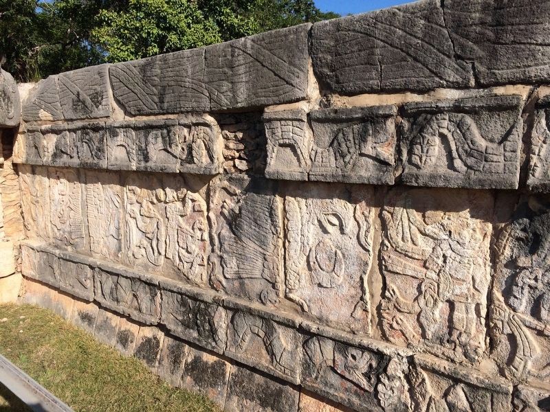 An example of serpents and other inscriptions on the platform. image. Click for full size.