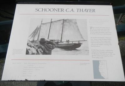 Schooner <i>C.A. Thayer</i> Marker image. Click for full size.
