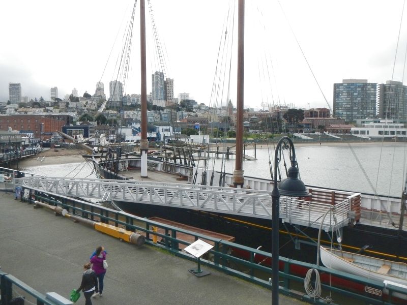 Schooner <i>C.A. Thayer</i> and Marker image. Click for full size.