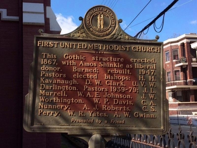 First United Methodist Church Marker (Side B) image. Click for full size.