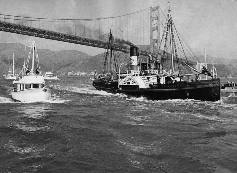Paddle Tug <i>Eppleton Hall</i> entering San Francisco Bay image. Click for full size.