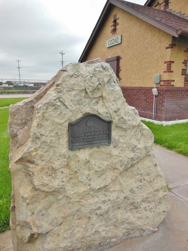 100th Meridian Marker by D.A.R. image. Click for full size.