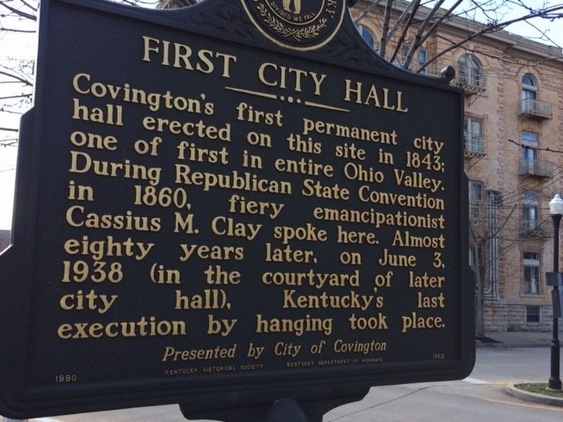 First City Hall Marker image. Click for full size.